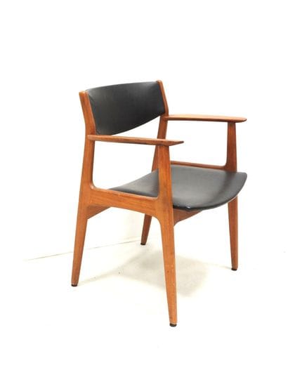 Scandinavian armchair in teak, upholstered...