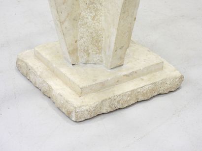 LOW TABLE or end of square sofa with cruciform...