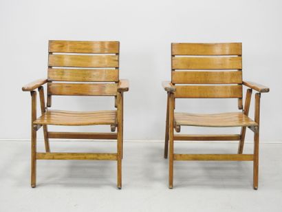Pair of wooden 