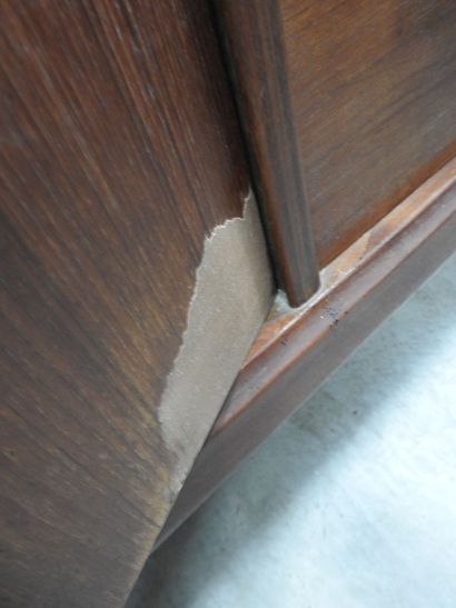 Scandinavian teak ENFILADE opening to 4 drawers,...