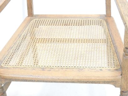 SECESSION VIENNOISE: Pair of wooden caned...