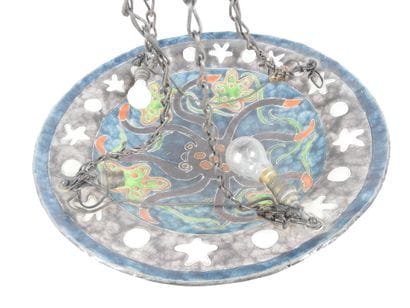 Circular glass paste SUSPENSION decorated...