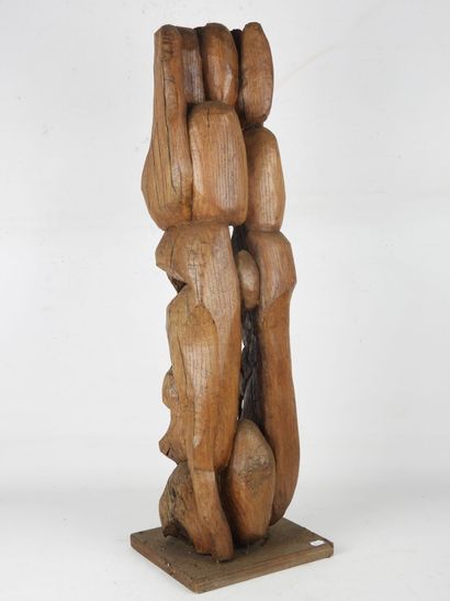 Karl-Jean LONGUET (in the style) : Wood sculpture....