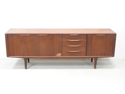 Scandinavian teak ENFILADE opening to 4 drawers,...