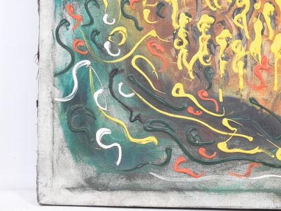 MODERN SCHOOL: Landscape with burning sun....
