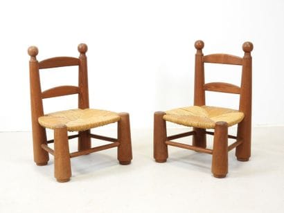 Charles DUDOUYT (in the style): Pair of children's...