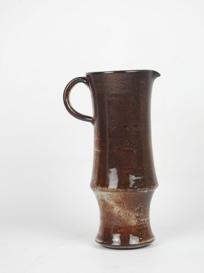 Michel ANASSE (1935-2020) Brown glazed ceramic...