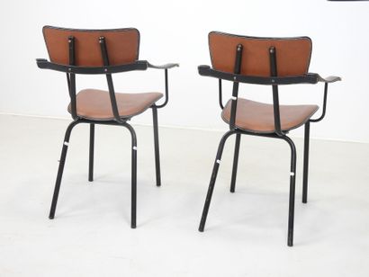 Jacques ADNET (attributed to)
Pair of armchairs...