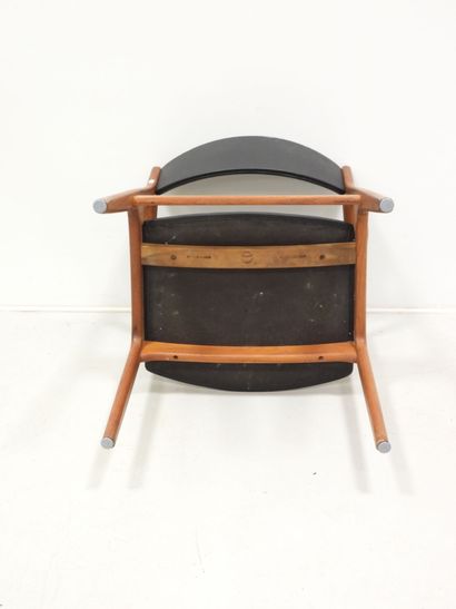 Scandinavian armchair in teak, upholstered...