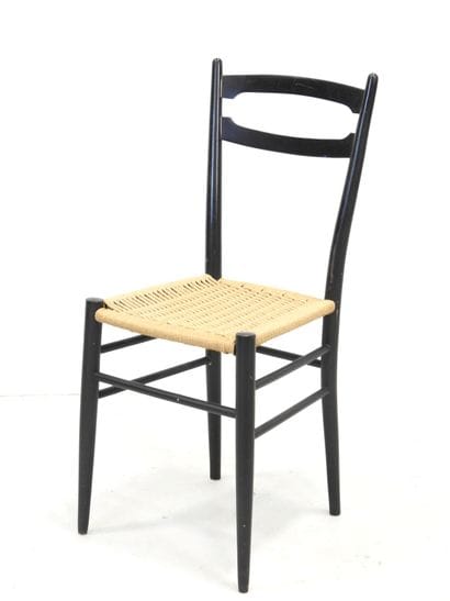 Gio PONTI (in the style): Wood and rope chair....