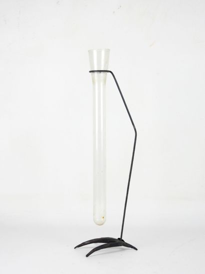 HYSTERIA: Glass Soliflore vase, wrought-iron...