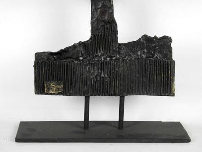 Michel AUDIARD (b. 1951): Totem Janus. Hot-patinated...