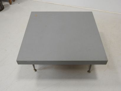 Square-section LOW TABLE in grey repainted...