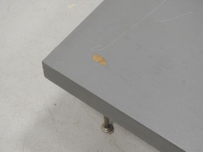 Square-section LOW TABLE in grey repainted...