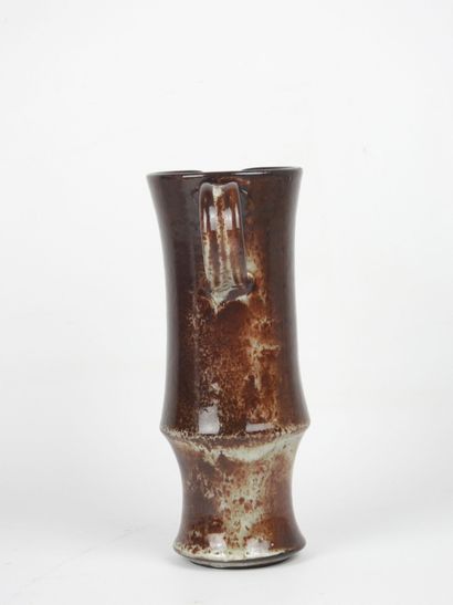 Michel ANASSE (1935-2020) Brown glazed ceramic...