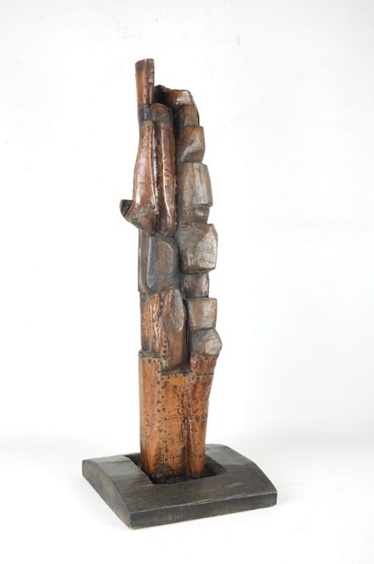 Karl-Jean LONGUET (in the style): Wood sculpture...