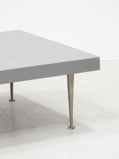 Square-section LOW TABLE in grey repainted...
