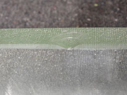 TABLE BASSE Saint Gobain glass slab top,...