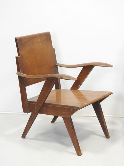 FOUR Reconstruction-type armchairs in exotic...