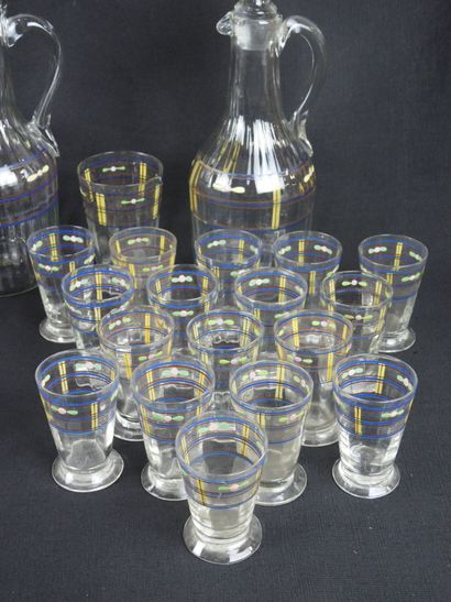 Jean LUCE (1895-1964). 48-piece enameled...