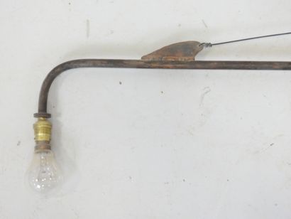 In the style of Jean PROUVE : Wall lamp -...
