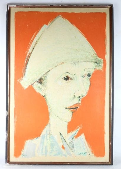 Bernard LORJOU (1908-1986): Portrait of a...