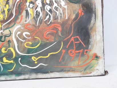 MODERN SCHOOL: Landscape with burning sun....