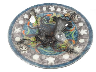 Circular glass paste SUSPENSION decorated...