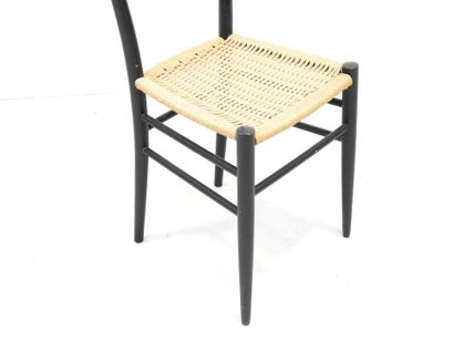 Gio PONTI (in the style): Wood and rope chair....