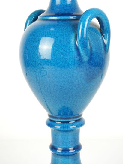 POL CHAMBOST (1906-1983): Pied de lampe à...