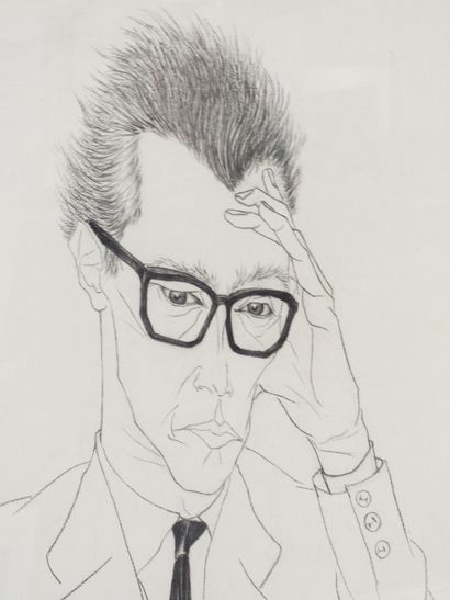 Marc PETIT (1932-2021). Portrait of a Man...