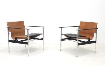 Charles POLLOCK (1930-2013). Pair of armchairs...