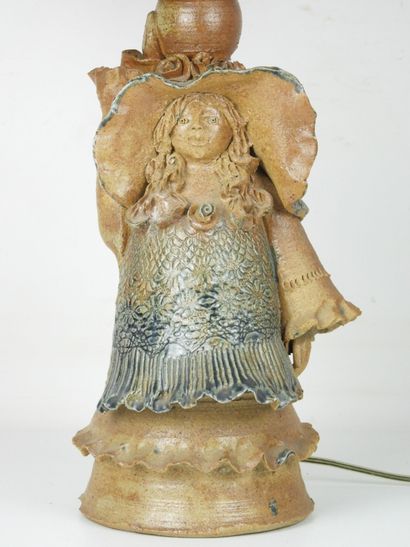 CATIDO. Stoneware lamp, the base in the shape...