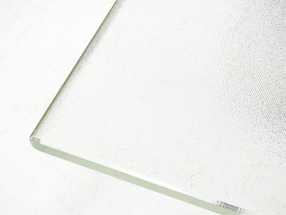 TABLE BASSE Saint Gobain glass slab top,...