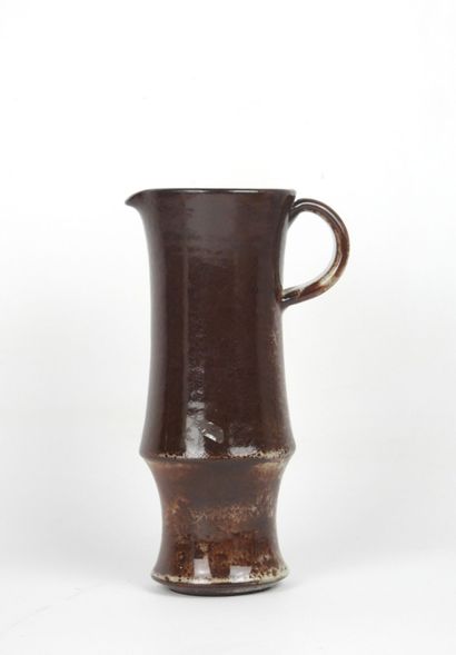 Michel ANASSE (1935-2020) Brown glazed ceramic...