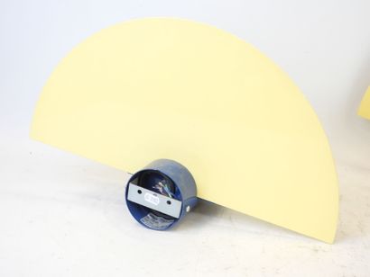 ARLUS: Pair of half-sphere sconces in yellow,...
