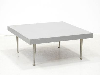 Square-section LOW TABLE in grey repainted...