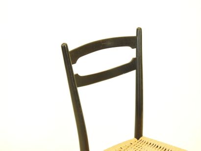 Gio PONTI (in the style): Wood and rope chair....