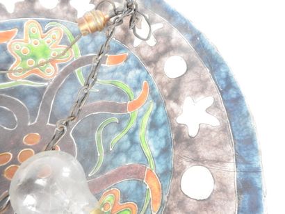 Circular glass paste SUSPENSION decorated...