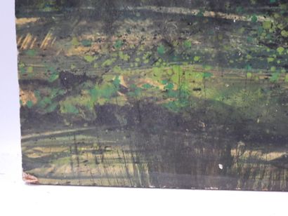 René FUMERON (1921-2004). Landscape with...
