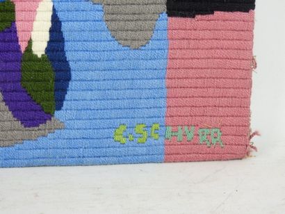 Claude SCHURR (1921-2014): Wool tapestry...