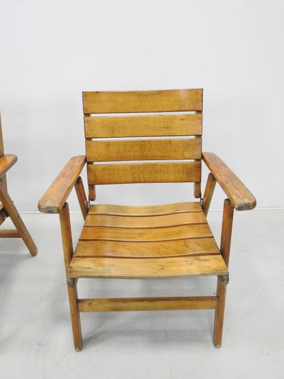 Pair of wooden 
