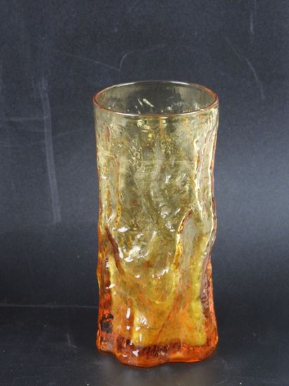 Three Scandinavian glass VASES, one signed...