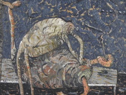 Eduardo ZAMORA (1942-2023): Surgery. Oil...