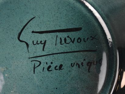Guy TREVOUX (1920-2011): Modernist plate....
