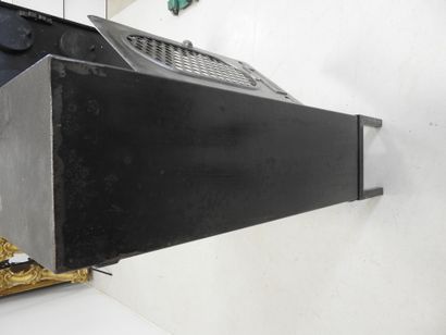 Black-painted iron industrial BUFFET opening...
