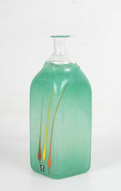 PUKEBERG Sweden: Square glass bottle. Label....