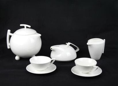 White porcelain tea/coffee set including...