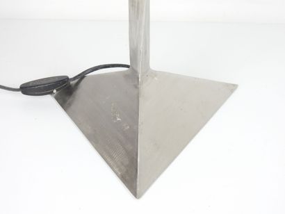 LAMP in aluminum, triangular base and diffuser....
