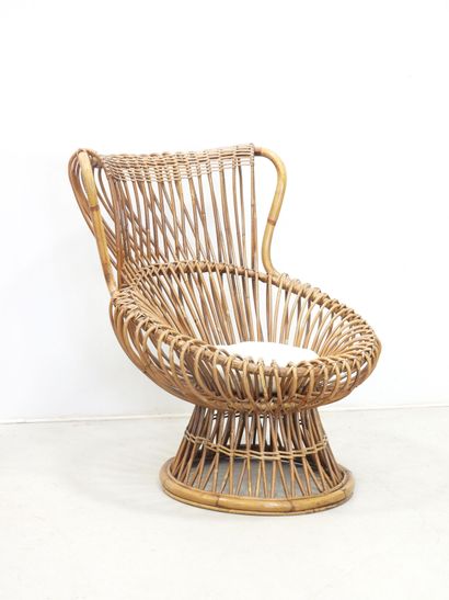 Franco ALBINI (1905-1977): Margherita. Rattan...